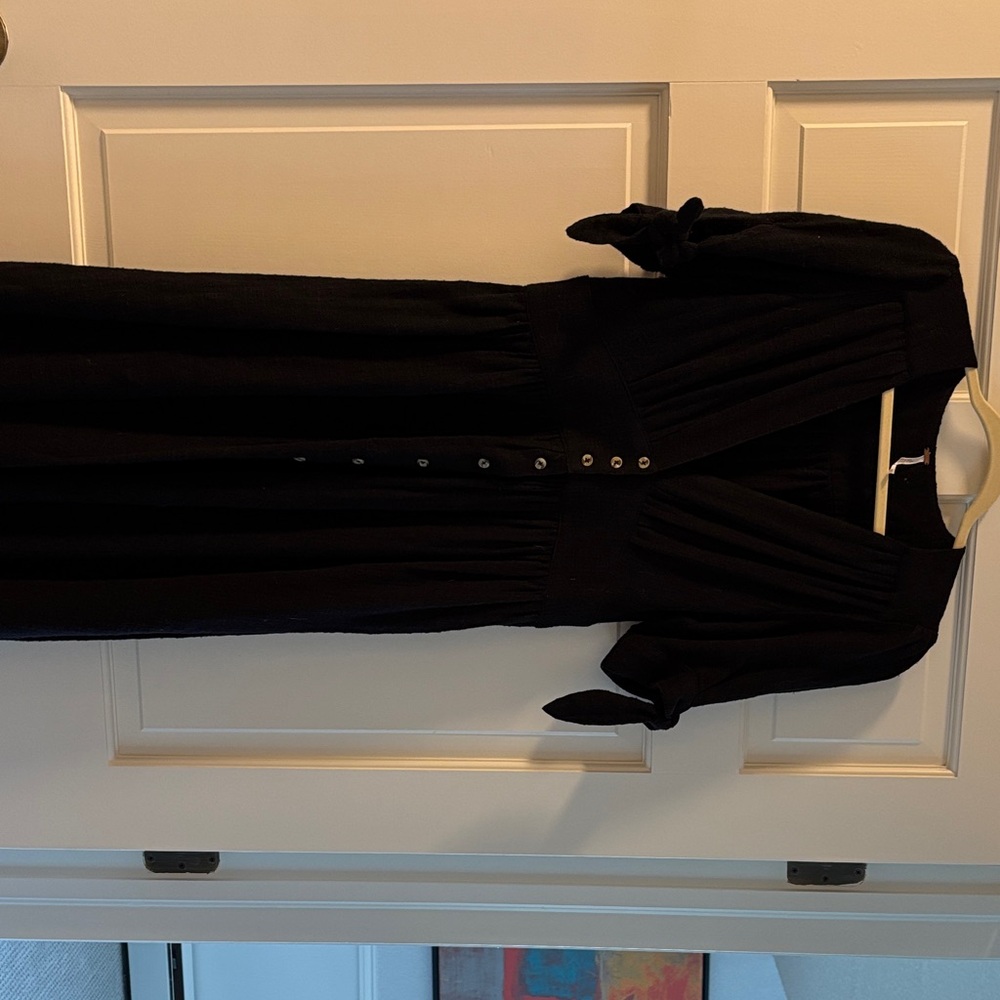 Free People Black Short Sleeve Dress